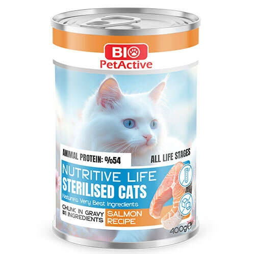 Bio Pet Active Sterilised Nutritive Life Somonlu Kısırlaştırılmış 400 gr
