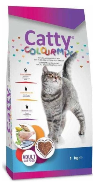Catty Colour Mix Renkli Taneli Yetişkin 1 kg