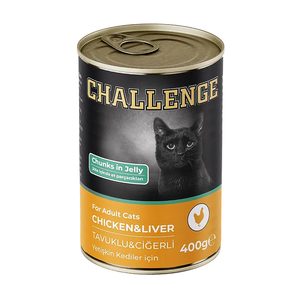 Challenge Tavuklu Ciğerli Yetişkin Kedi Konservesi 400 gr