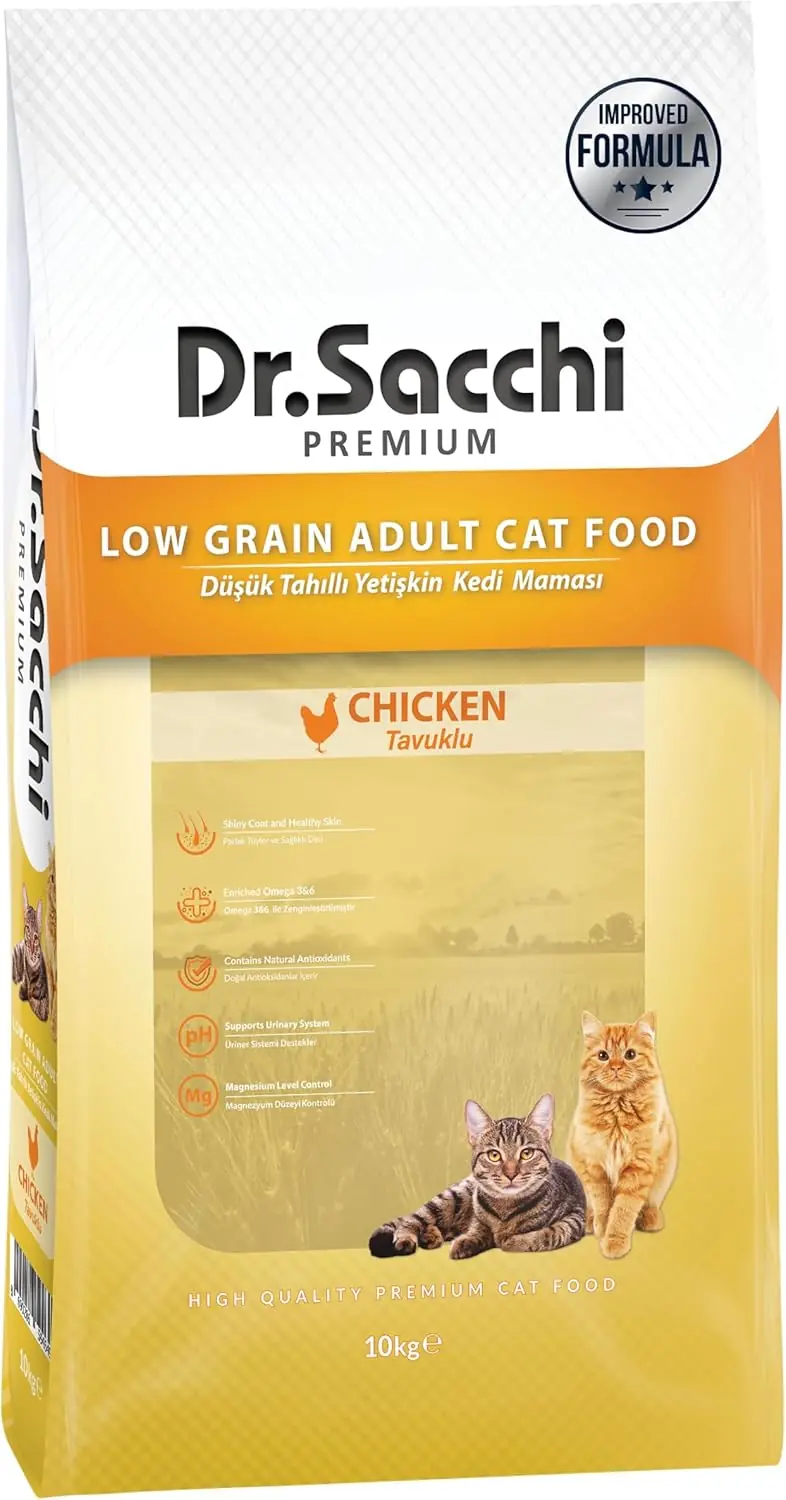 Dr.Sacchi Tavuklu Yetişkin Kedi Maması 10 KG