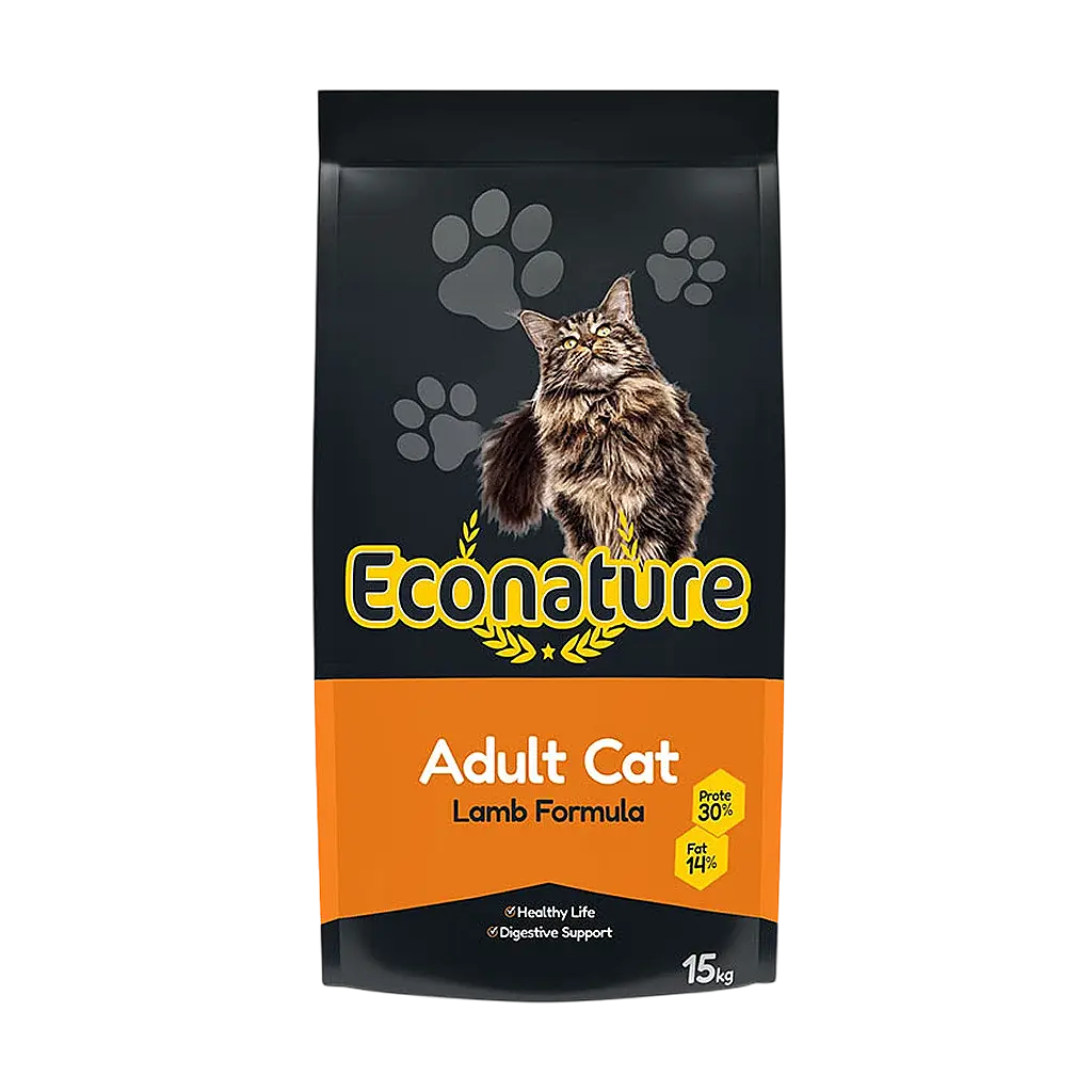 Econature Kuzu Etli Yetişkin Kedi Maması 15 kg