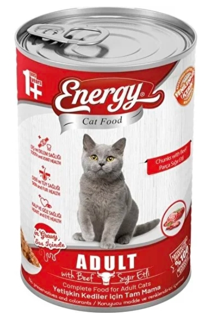 Energy Cat Food Sığır Etli Yetişkin 400 gr
