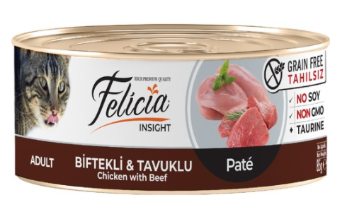 Felicia Tahılsız Biftekli Tavuklu Kıyılmış 85 gr