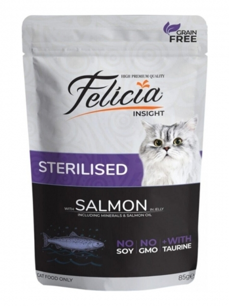 Felicia Tahılsız Somon Etli Kısırlaştırılmış 85 gr