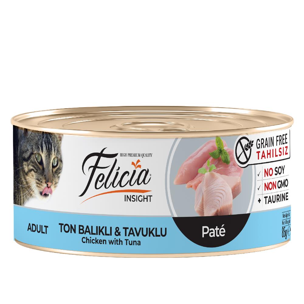 Felicia Tahılsız Ton Balıklı Tavuklu Kıyılmış 85 gr