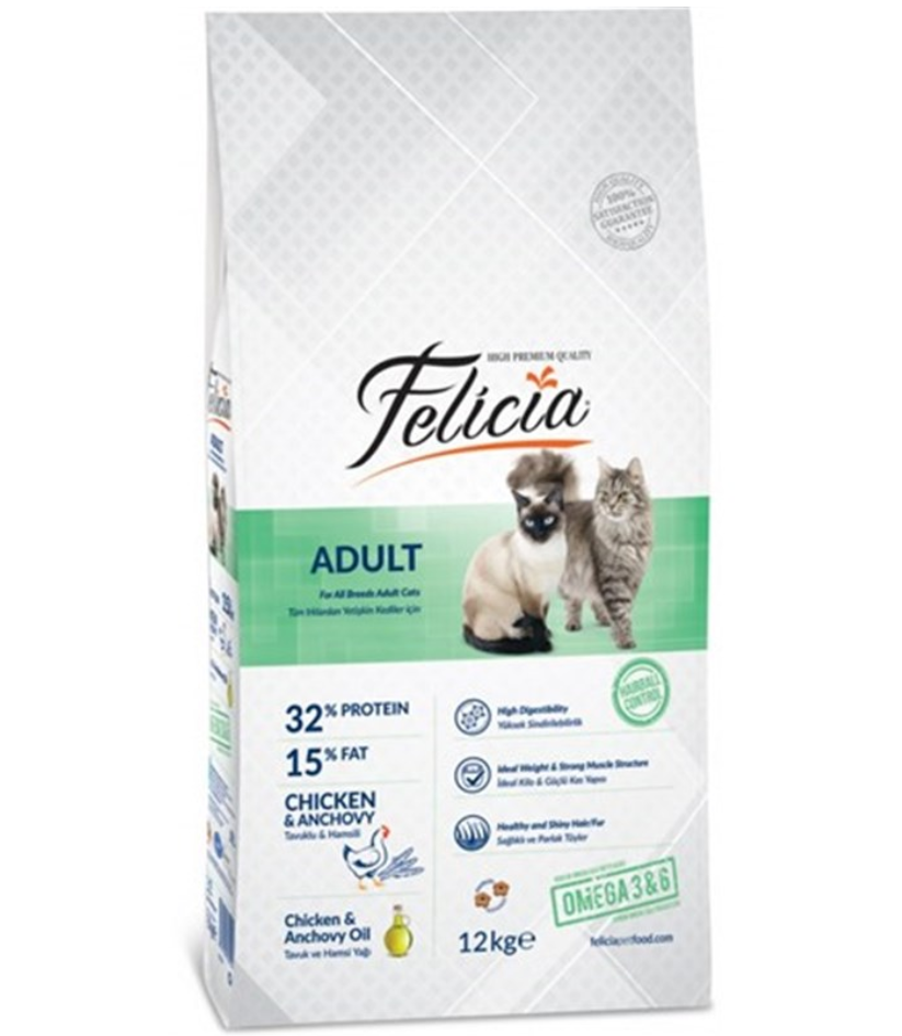 Felicia Tavuklu Hamsili Adult 12 kg