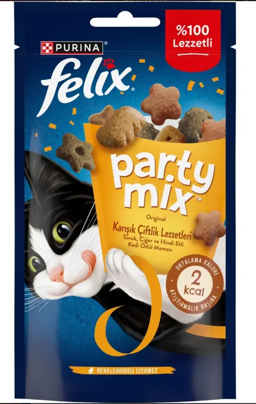 Felix Party Mix Karışık Çiftlik Lezzetleri Kedi Ödül Maması 60 Gr