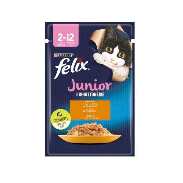Felix Pouch Jöle İçinde Tavuklu Yavru Kedi Konservesi 85 Gr