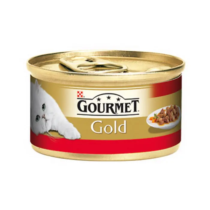 Gourmet Gold Parça Etli Sığır Etli 85gr Yaş Kedi Konservesi