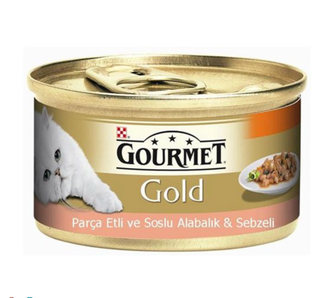 Gourmet Gold Parça Etli Soslu Alabalık ve Sebzeli 85 gr