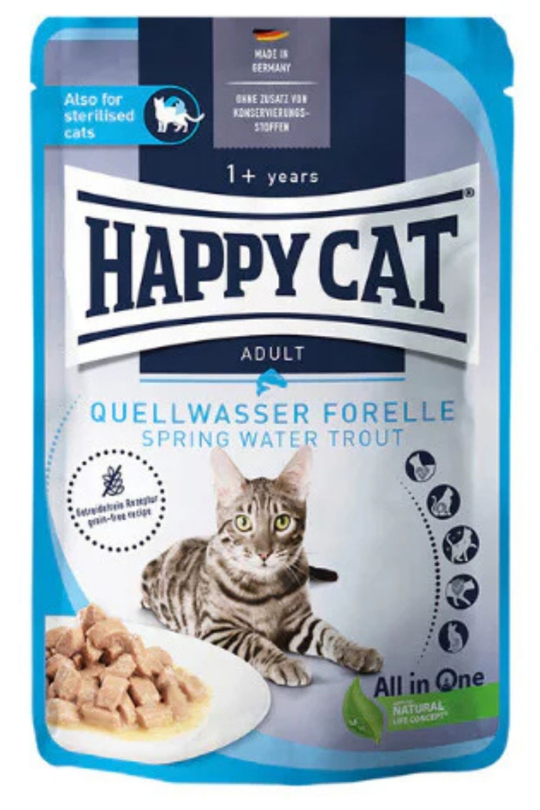 Happy Cat Alabalıklı Tahılsız Yetişkin 85 gr