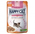 Happy Cat Meat in Sauce Kitten Junior Ördekli 85 gr