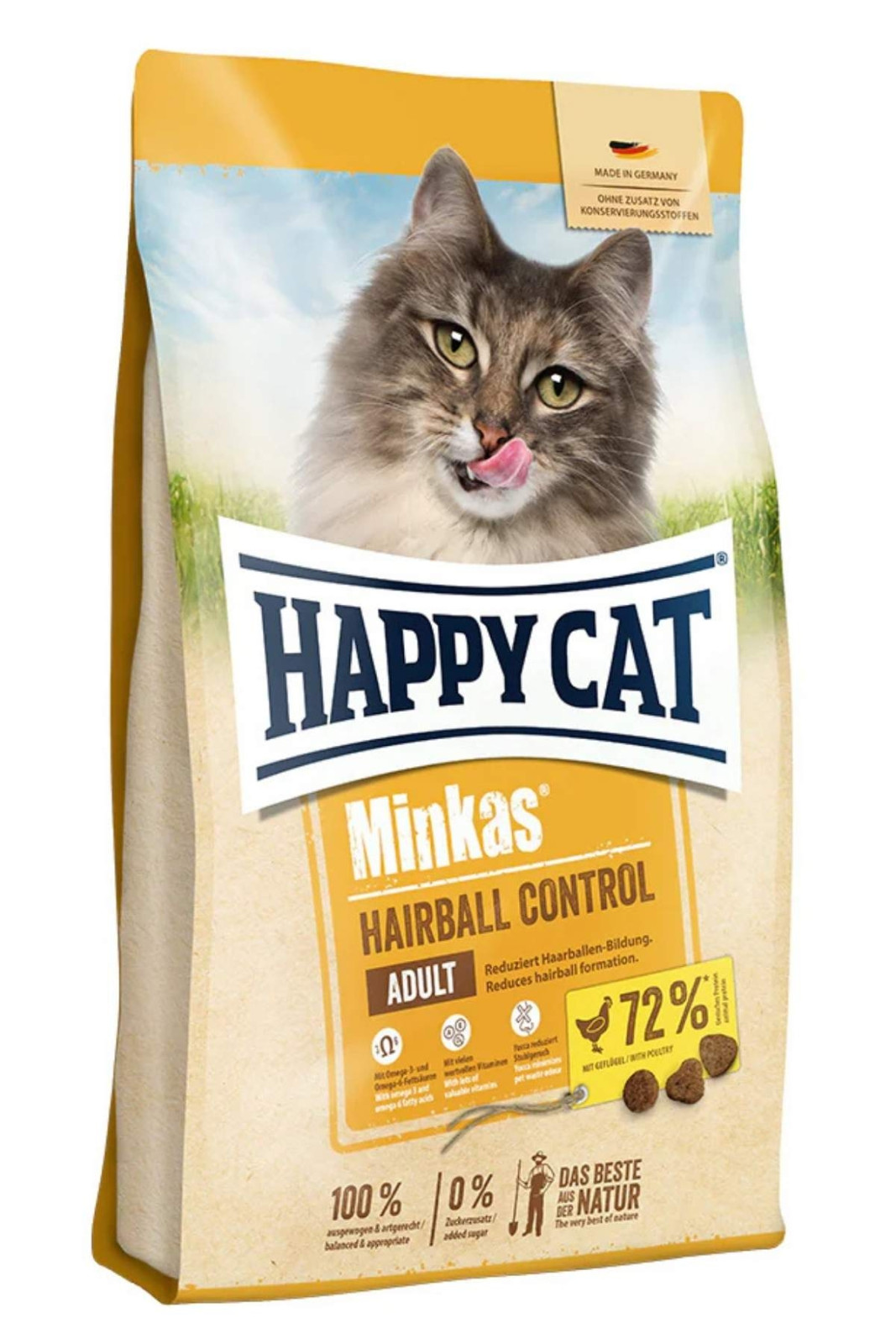 Happy Cat Minkas Hairball Tavuklu Adult 10 kg