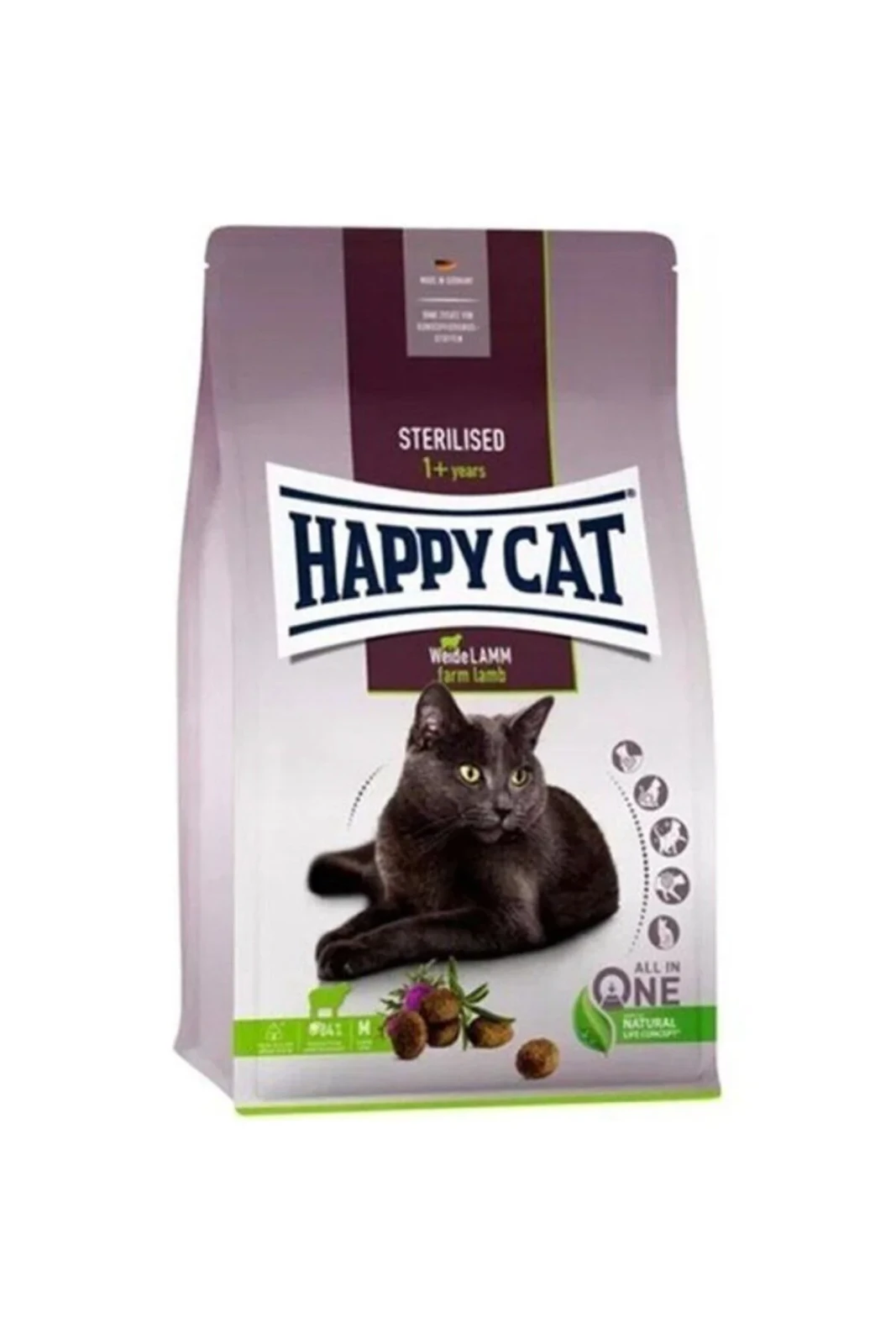 Happy Cat Weide Lamm Kuzu Etli Kısır 4 kg