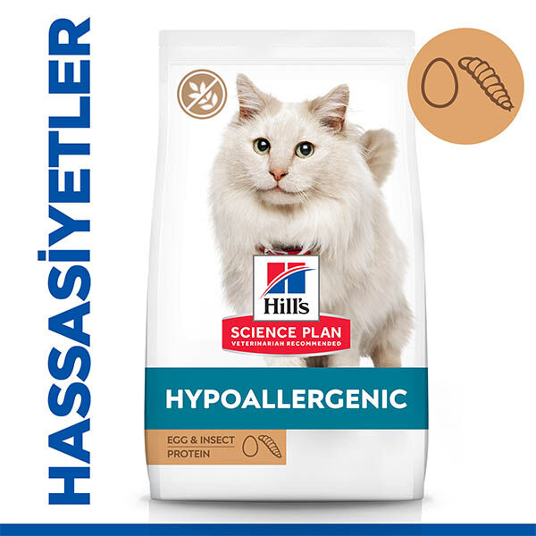 Hill's Science Plan Hipoalerjenik Yumurta ve Böcek Proteinli Tahılsız Yetişkin Kedi Maması 7 kg