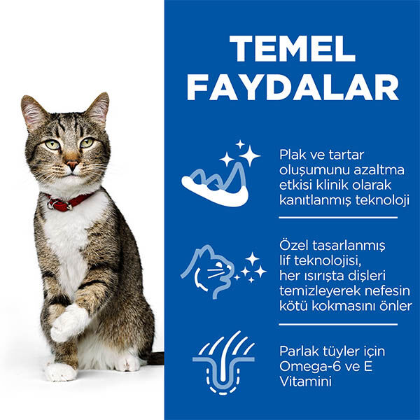 Hill's Science Plan Oral Care Ağız Sağlığı Destekleyici Tavuklu Yetişkin Kedi Maması 1,5 kg görsel 3