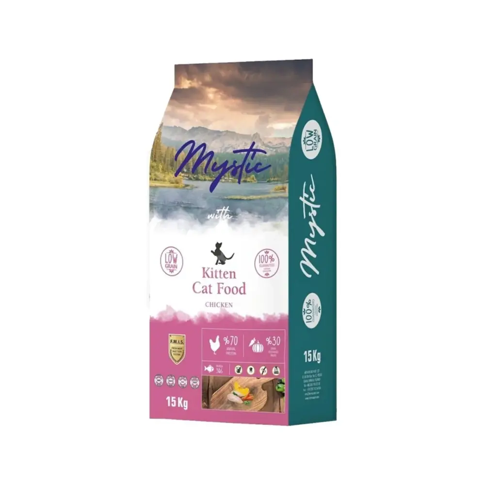 Mystic Kitten Az Tahıllı Tavuklu Yavru Kedi Maması 15 Kg