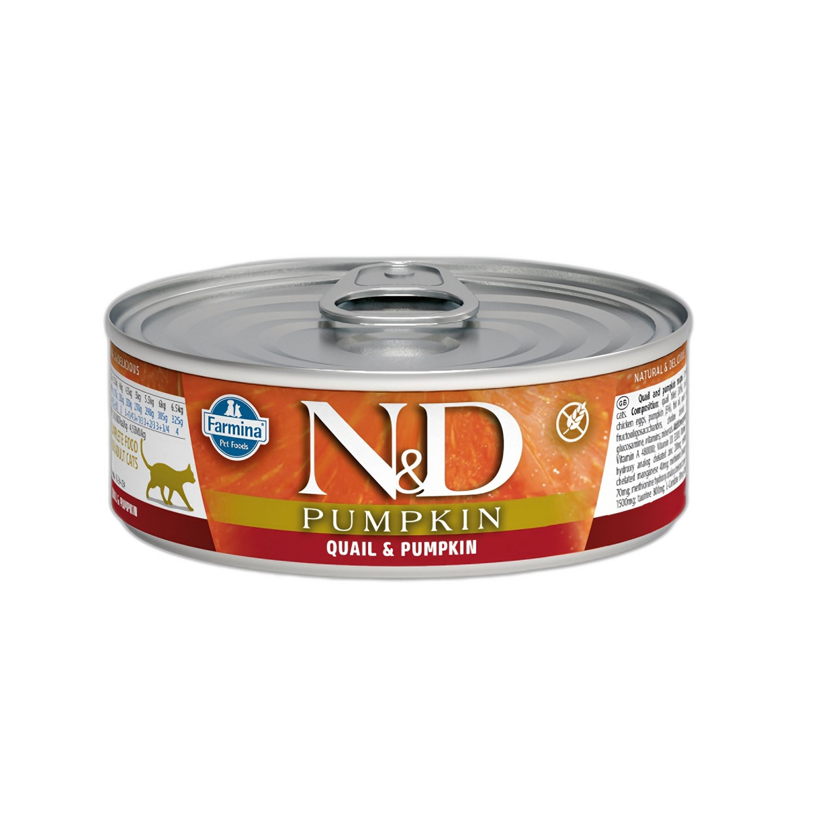 N&D Pumpkin Bal Kabaklı ve Bıldırcınlı Tahılsız Yetişkin Kedi Konservesi 70 G