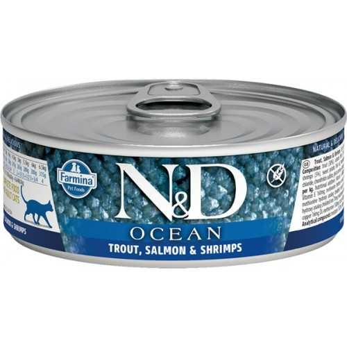 N&D Ocean Alabalık Somon ve Karidesli 80 gr