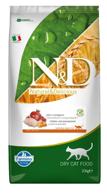 N&D Pumpkin Bıldırcın Etli Balkabaklı ve Narlı Tahılsız Kısırlaştırılmış 10 kg