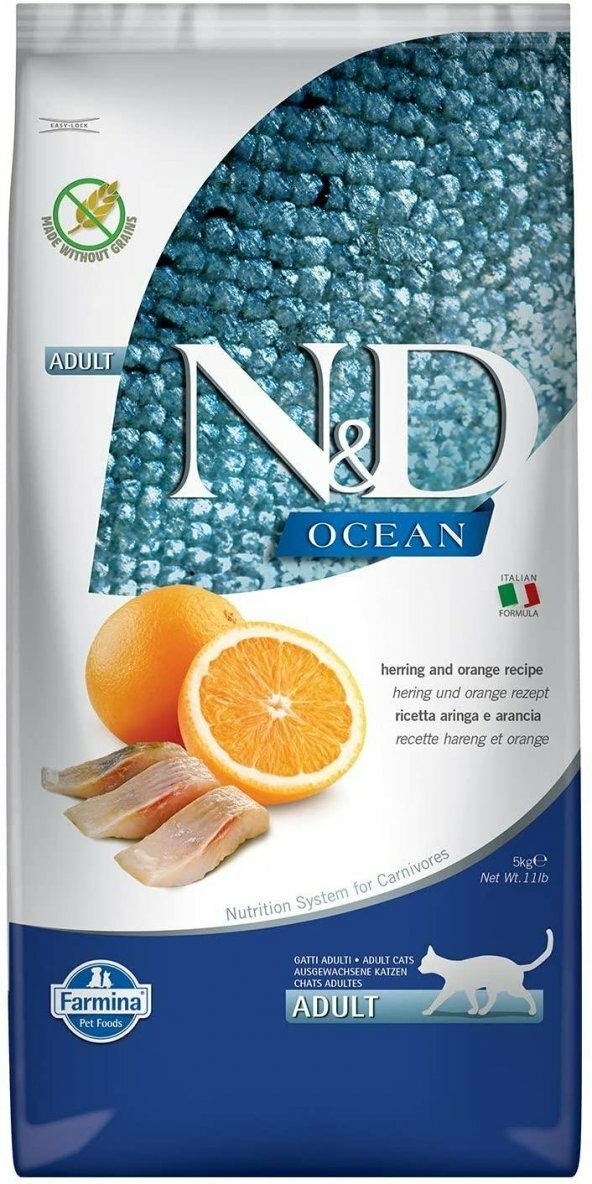 N&D Tahılsız Adult Balıklı ve Portakallı 5 kg