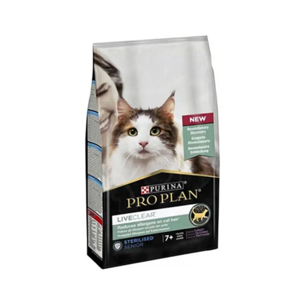 Pro Plan Liveclear 7 Hindili Alerjen Azaltan Kısırlaştırılmış Yaşlı Kedi Maması 1,4 Kg