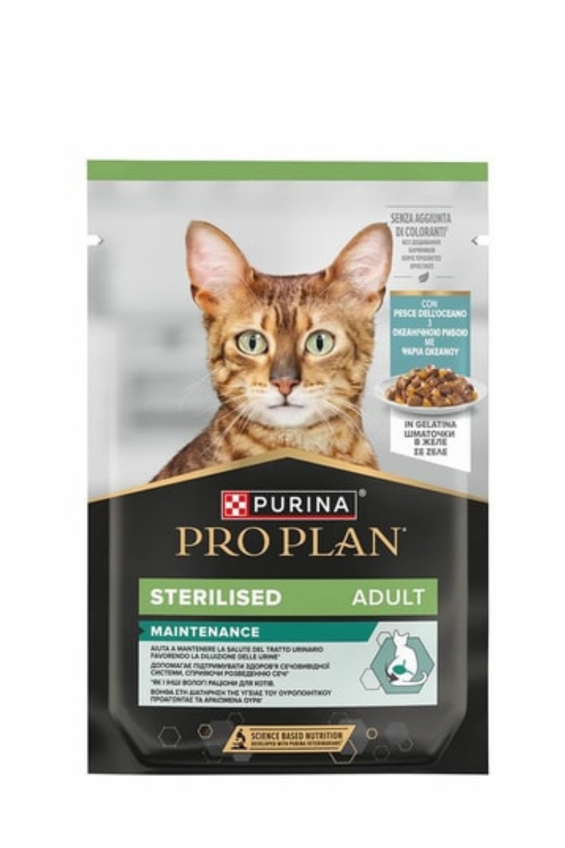 Pro Plan Sterilised Maintenance Okyanus Balıklı Kısırlaştırılmış Yetişkin Kedi Yaş Maması 85Gr