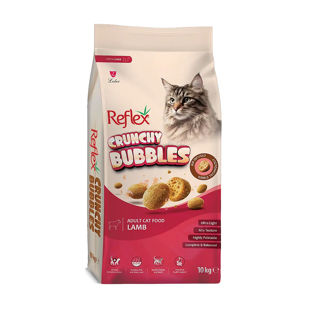 Reflex Crunchy Bubbles Kuzu Etli Yetişkin Kedi Maması 10 kg