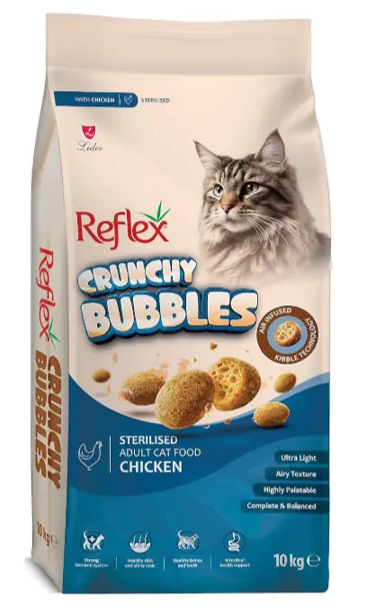 Reflex Crunchy Bubbles Tavuklu 10 kg Kısırlaştırılmış Yetişkin Kedi Maması