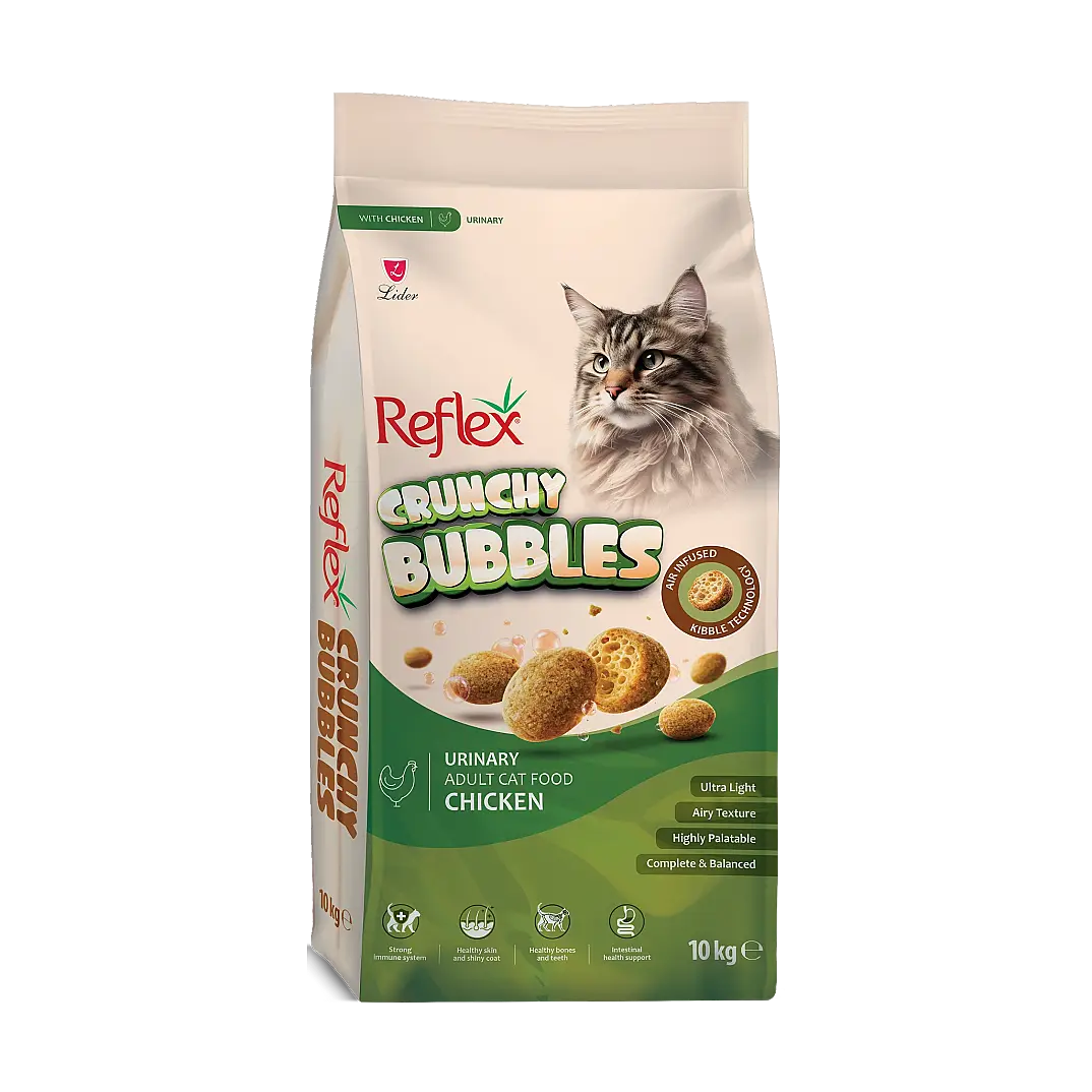 Reflex Crunchy Bubbles Üriner Sistem Tavuklu Yetişkin Kedi Maması 10 kg