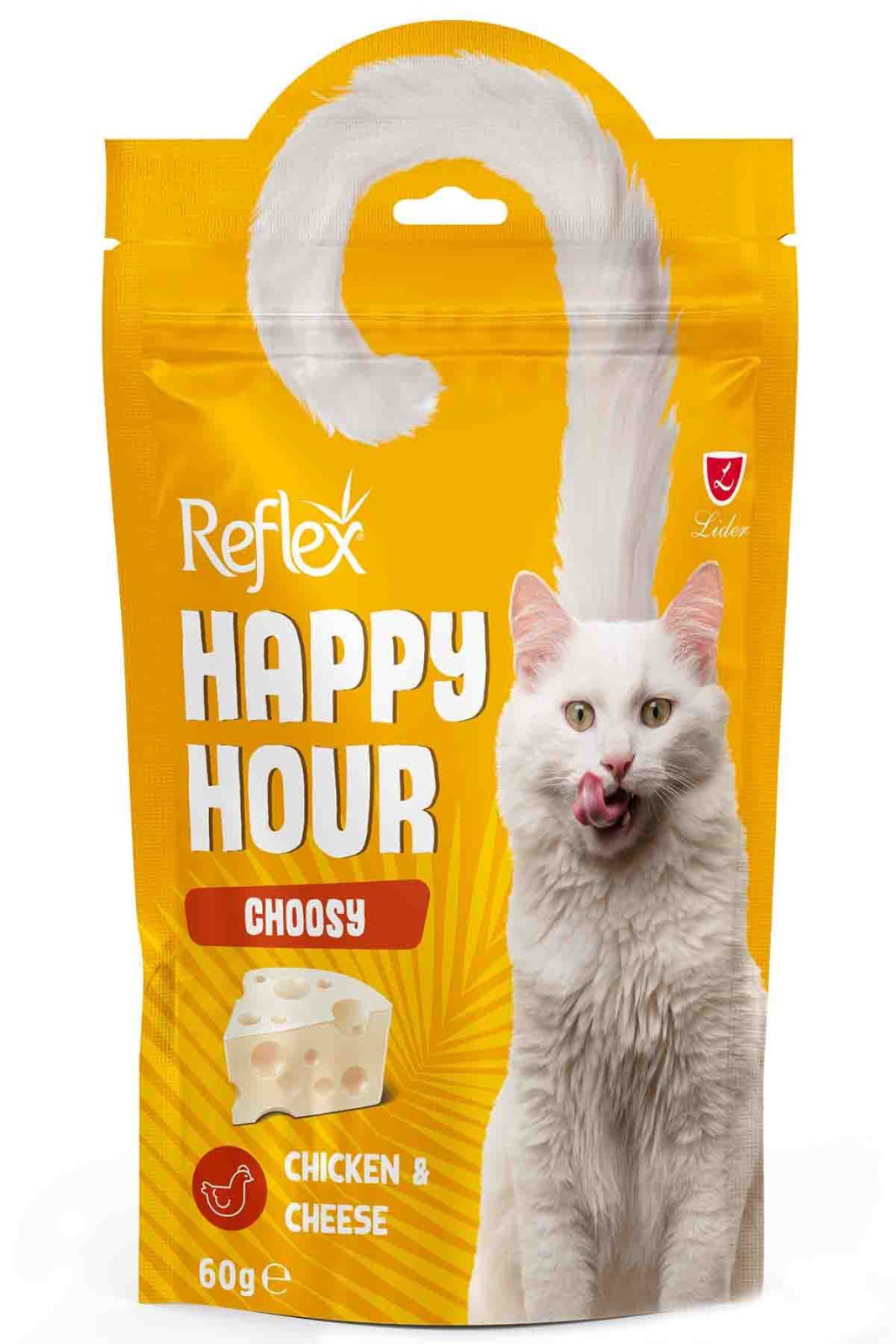 Reflex Happy Hour Choosy Tavuk Etli ve Peynir Seçici Kediler İçin Kedi Ödülü 60 Gr