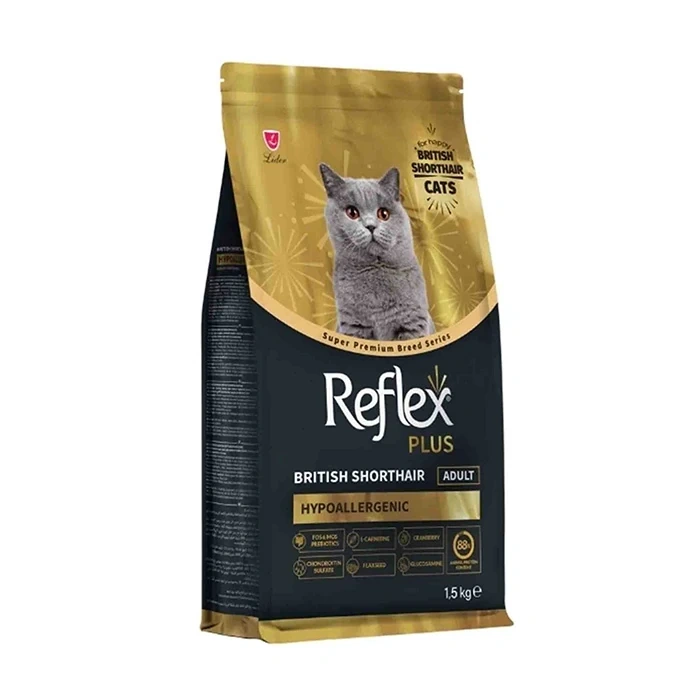 Reflex Plus Hypoallergenic British Shorthair Özel Irk Yetişkin Kedi Maması 1.5 Kg