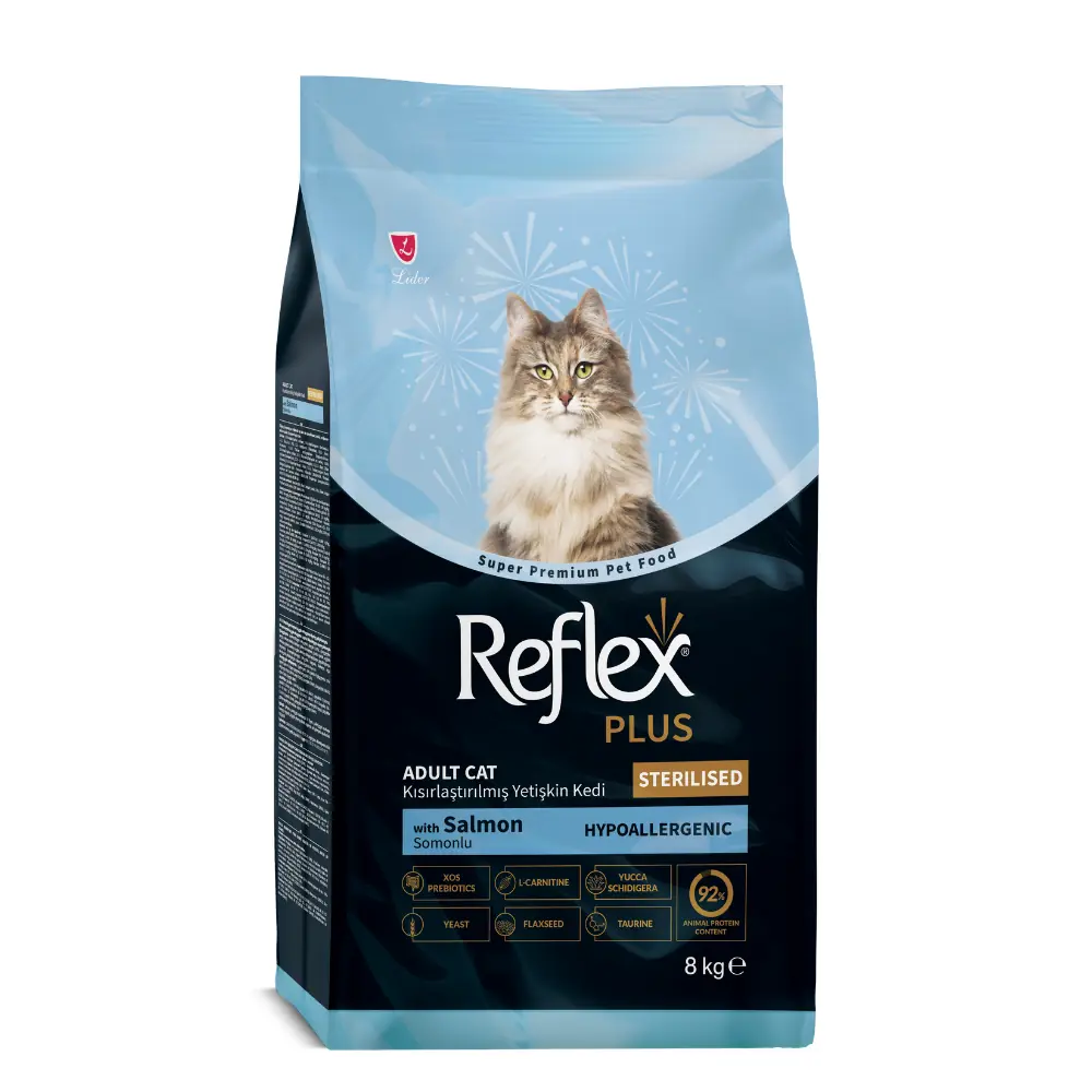Reflex Plus Kısırlaştırılmış Somonlu 8 kg