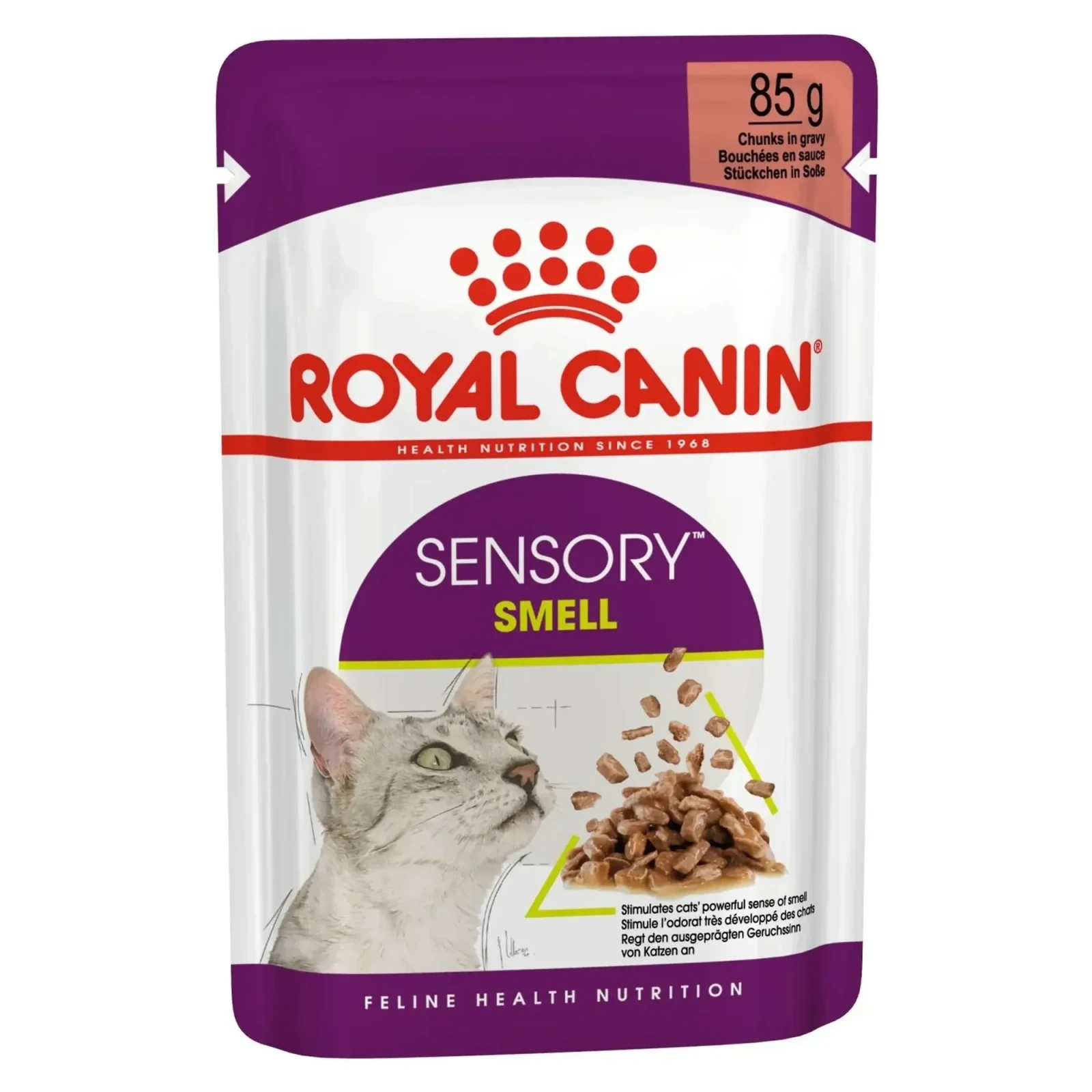 Royal Canin Sensory Smell Etli ve Balıklı Soslu Yetişkin Kedi Konservesi 85 G