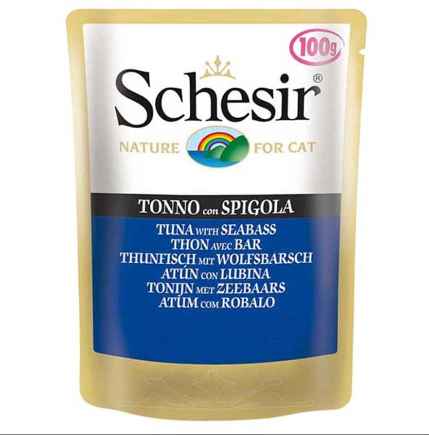 Schesir Pouch Ton Balıklı ve Levrekli 100 gr