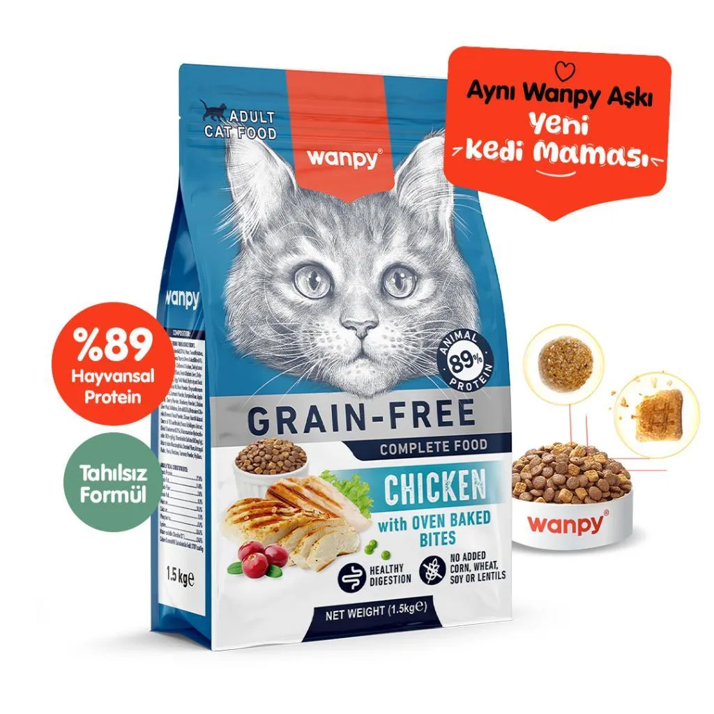 Wanpy Tahılsız Tavuklu Yetişkin 1.5 kg