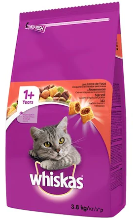 Whiskas Sığır Etli Yetişkin 3.8 kg