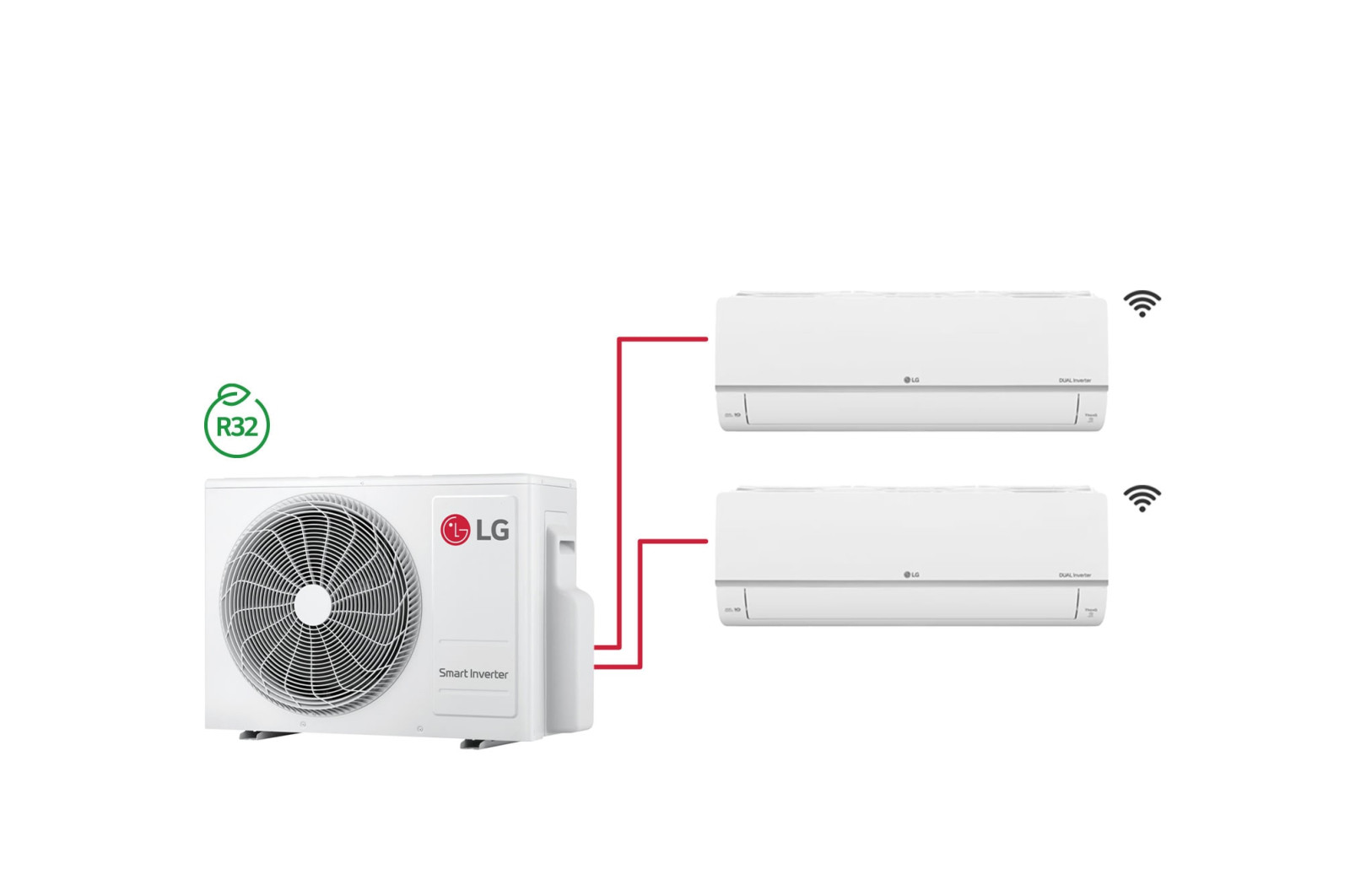 LG Inverter Multi Split Wi-Fi Klima DP1 9K+18K Btu DP1MULTI