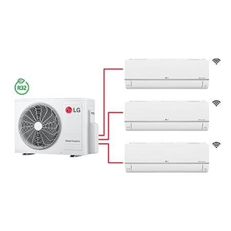 LG Inverter Multi Split Wi-Fi Klima DP4 9K+9K+18K Btu DP4MULTI