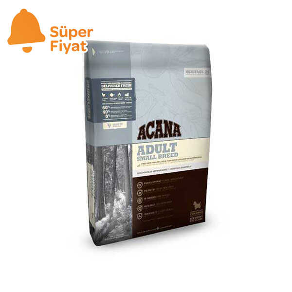Acana Heritage Adult Small Breed Tavuklu ve Balıklı Tahılsız Küçük Irk Yetişkin Köpek Maması 2 kg görsel 3