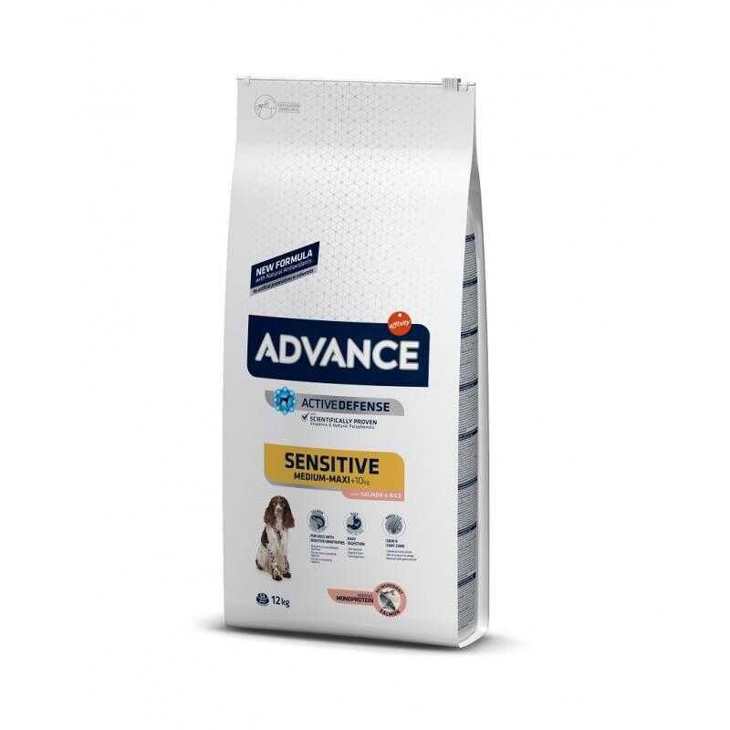 Advance Dog Sensitive Salmon Deri ve Tüy Sağlığı Özel Somonlu Orta ve Büyük Irk Yetişkin Köpek Maması 12 kg