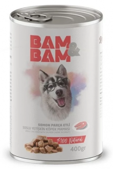 Bam&Bam Somon Parça Etli Soslu Yetişkin 400 gr