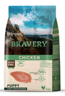 Bravery Tahılsız Orta Ve Büyük Irk Tavuklu Yavru 4 kg