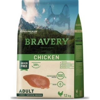 Bravery Tahılsız Orta Ve Büyük Irk Tavuklu Yetişkin 12 kg
