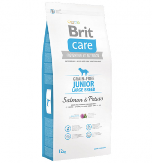 Brit Care Grain-free Junior Large Breed Salmon & Potato 12 kg