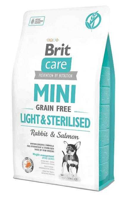 Brit Care Tahılsız Tavşanlı Light Sterillised Mini Irk 2 kg