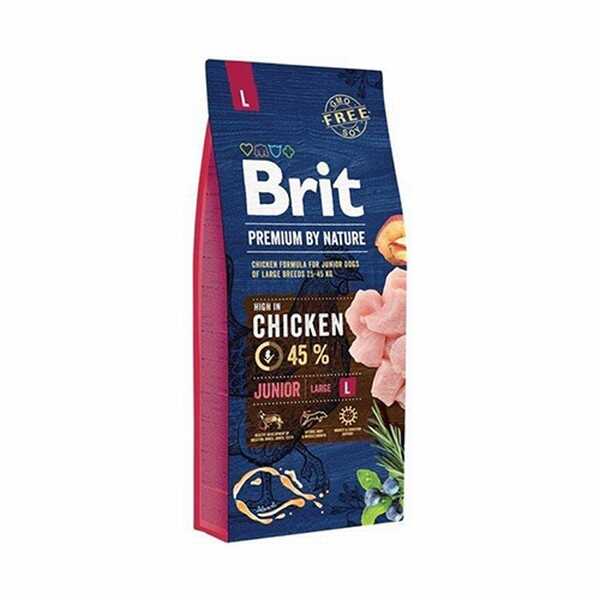 Brit Premium By Nature Büyük Irk Tavuklu Yavru Köpek Maması 15 Kg
