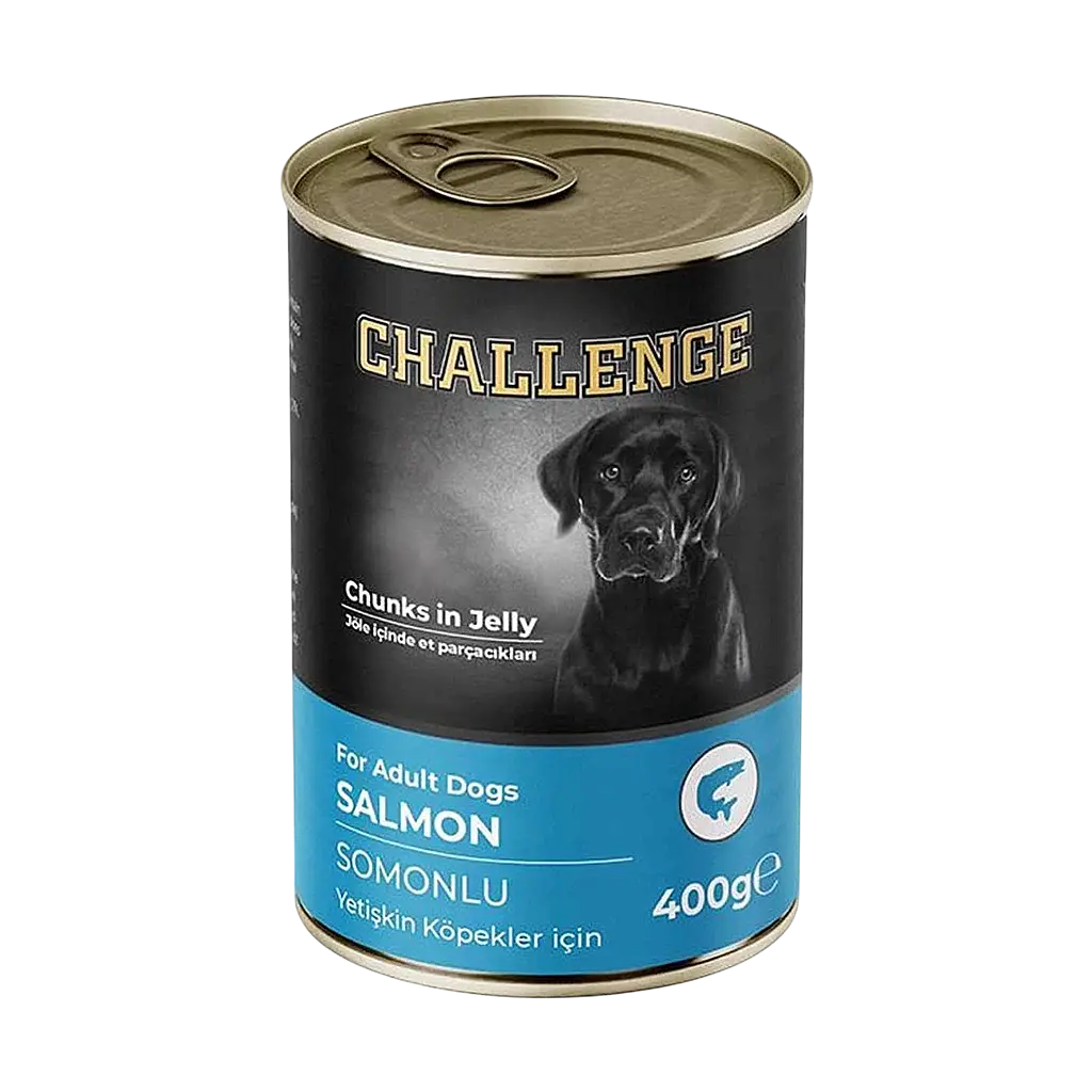 Challenge Jöle İçinde Parça Somonlu Yetişkin Köpek Konservesi 400 gr