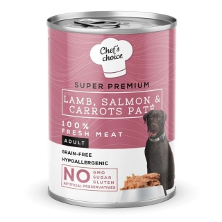 Chef's Choice Pate Kuzu Somon Havuçlu Tahılsız 400 gr