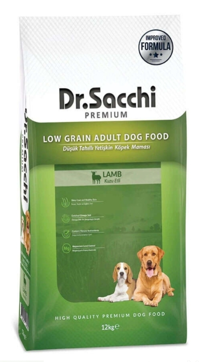 Dr.Sacchi Düşük Tahıllı Ve Kuzu Etli Yetişkin 12 kg